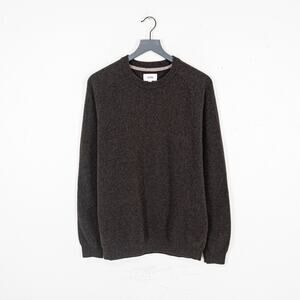 Wills of Huckberry Merino Wool Crewneck Sweater Chocolate Brown sz Medium